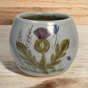 Buchan Stoneware "Thistle" Open Sugar Bowl, Vase, Planter, Trinket Made Scotland